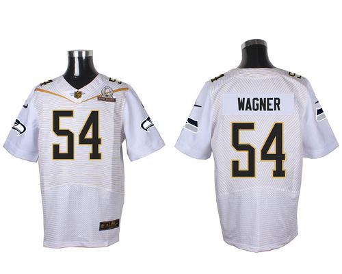 Nike Seahawks #54 Bobby Wagner White 2016 Pro Bowl Men's Stitched NFL Elite Jersey - Click Image to Close